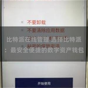 比特派在线管理 选择比特派：最安全便捷的数字资产钱包