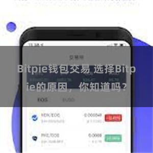 Bitpie钱包交易 选择Bitpie的原因，你知道吗？