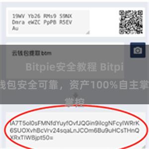 Bitpie安全教程 Bitpie钱包安全可靠，资产100%自主掌控