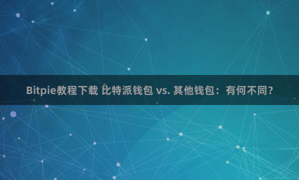 Bitpie教程下载 比特派钱包 vs. 其他钱包：有何不同？