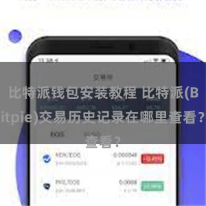 比特派钱包安装教程 比特派(Bitpie)交易历史记录在哪里查看？