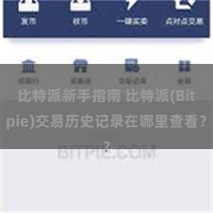 比特派新手指南 比特派(Bitpie)交易历史记录在哪里查看？