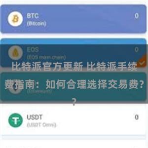 比特派官方更新 比特派手续费指南：如何合理选择交易费？