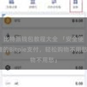 比特派钱包教程大全 「安全便捷的Bitpie支付，轻松购物不用愁」