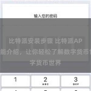 比特派安装步骤 比特派APP功能介绍，让你轻松了解数字货币世界